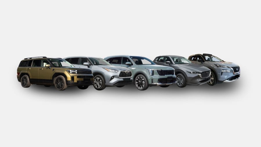 2026 Family SUV Comparison: Hyundai Santa Fe vs Toyota Kluger vs Kia Sorento vs Mazda CX-5 vs Nissan X-Trail